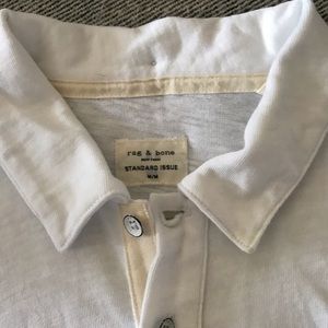 Rag and Bone white collared shirt